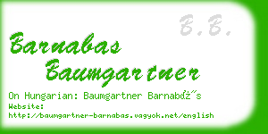 barnabas baumgartner business card